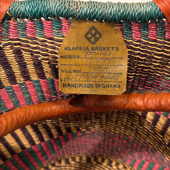 Handwoven Multicolor Basket Bag - Picture 5 of 7